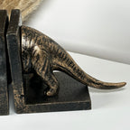 Brontosaurus-Buchstützen aus Gusseisen und Bronze