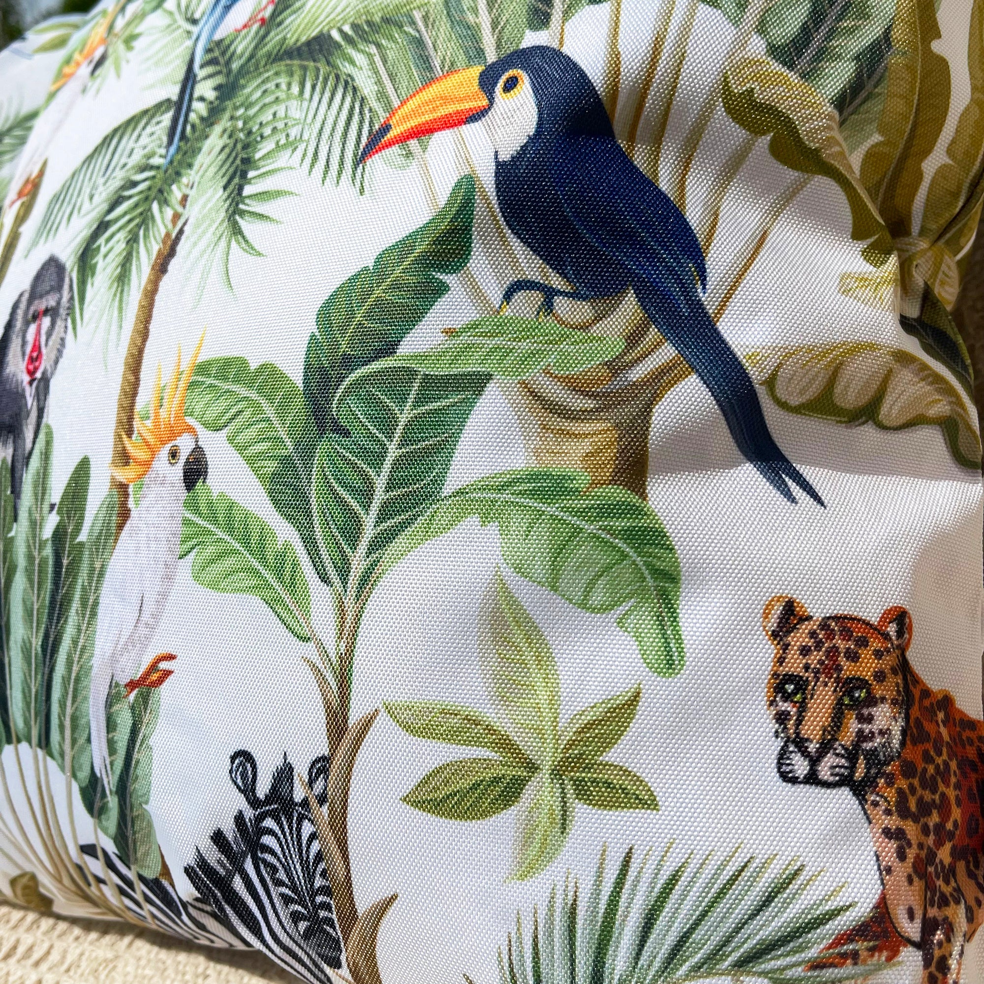 Jungle Scene Outdoor Cushion