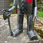 Silver Tin Man Garden Sculpture