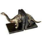 Brontosaurus-Buchstützen aus Gusseisen und Bronze