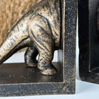 Brontosaurus-Buchstützen aus Gusseisen und Bronze