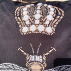 Black Queen Bee Outdoor Cushion