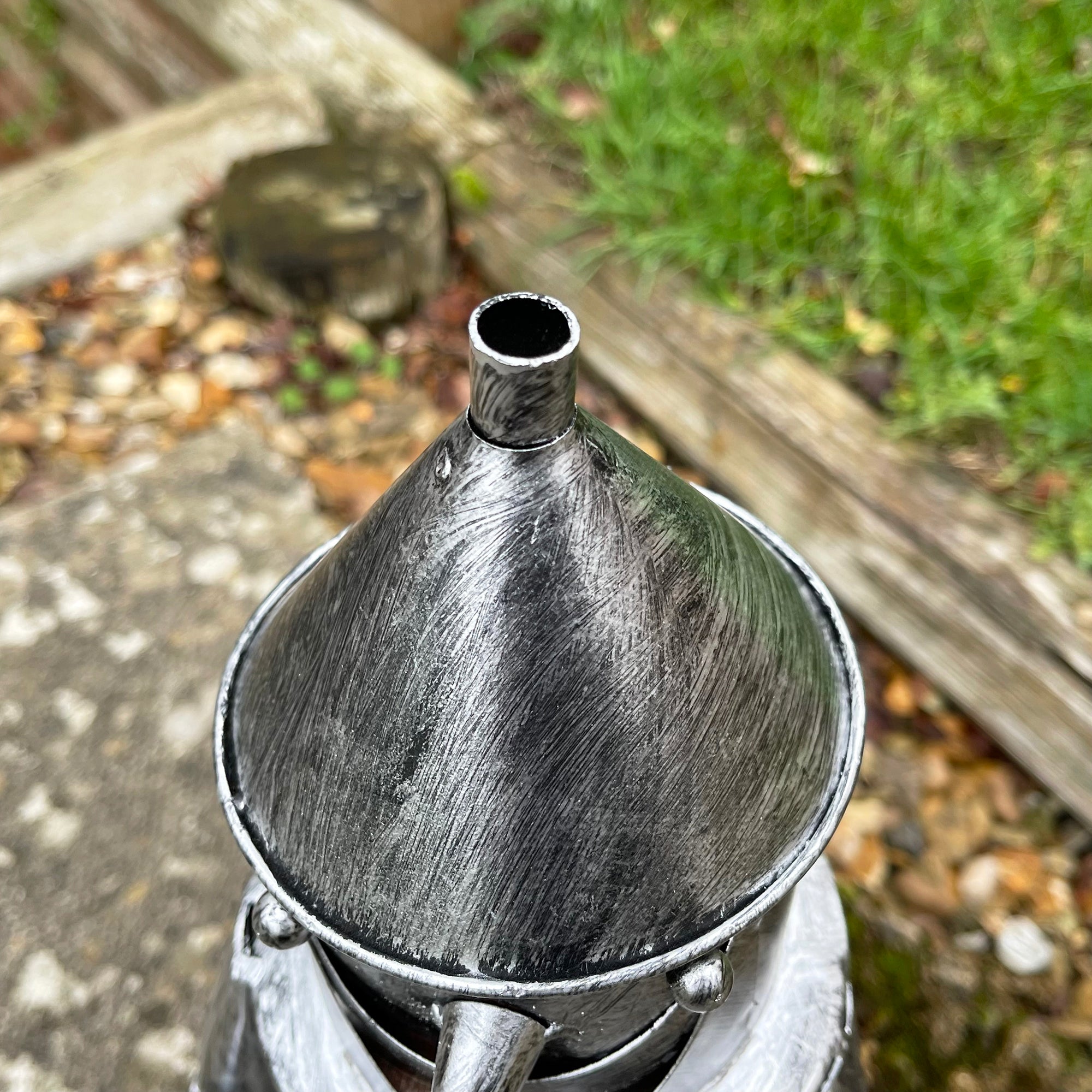 Silver Tin Man Garden Sculpture