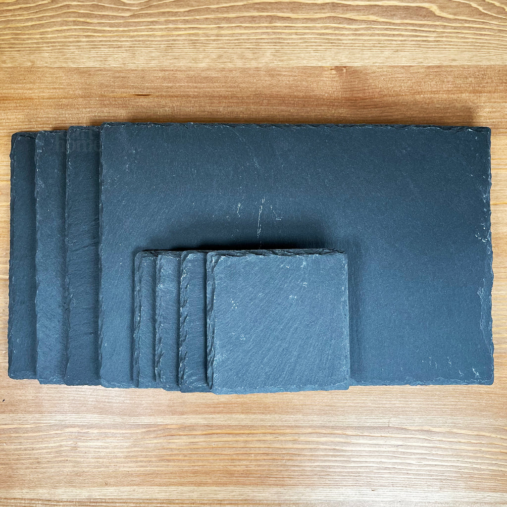 Schiefer-Tischset und Untersetzer im 8er-Set