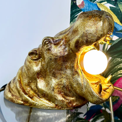 Gold Harry Hippo Table Lamp