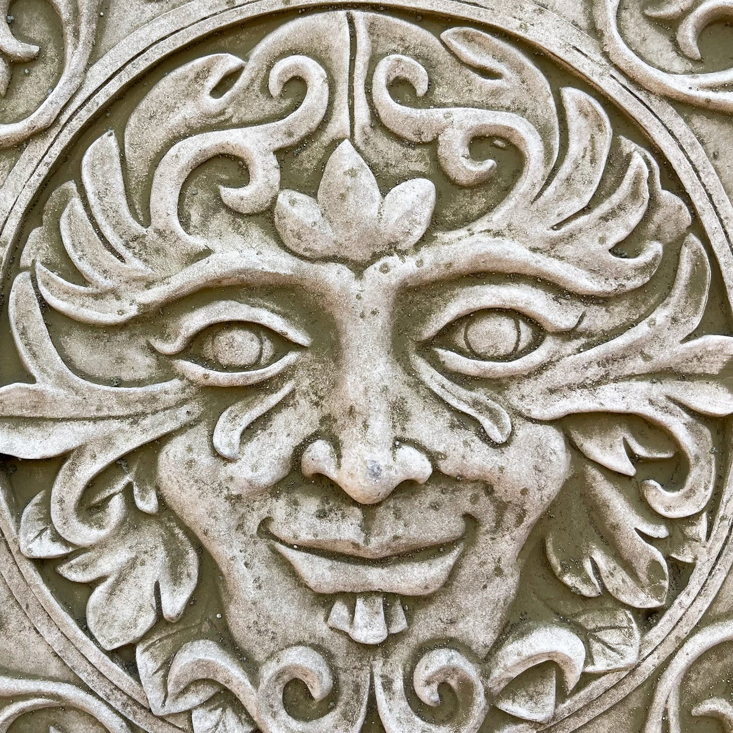 Stone Ancient Greenman Garden Wall Plaque 28cm