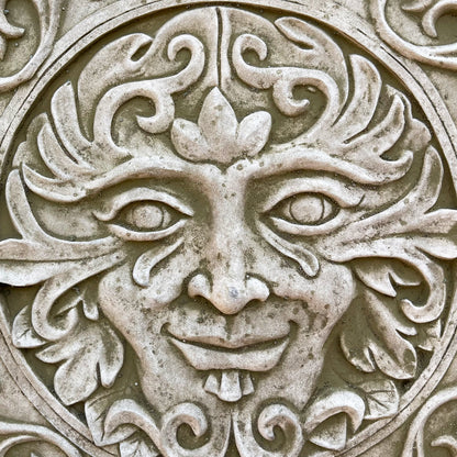 Stone Ancient Greenman Garden Wall Plaque 28cm