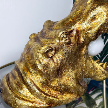 Gold Harry Hippo Table Lamp