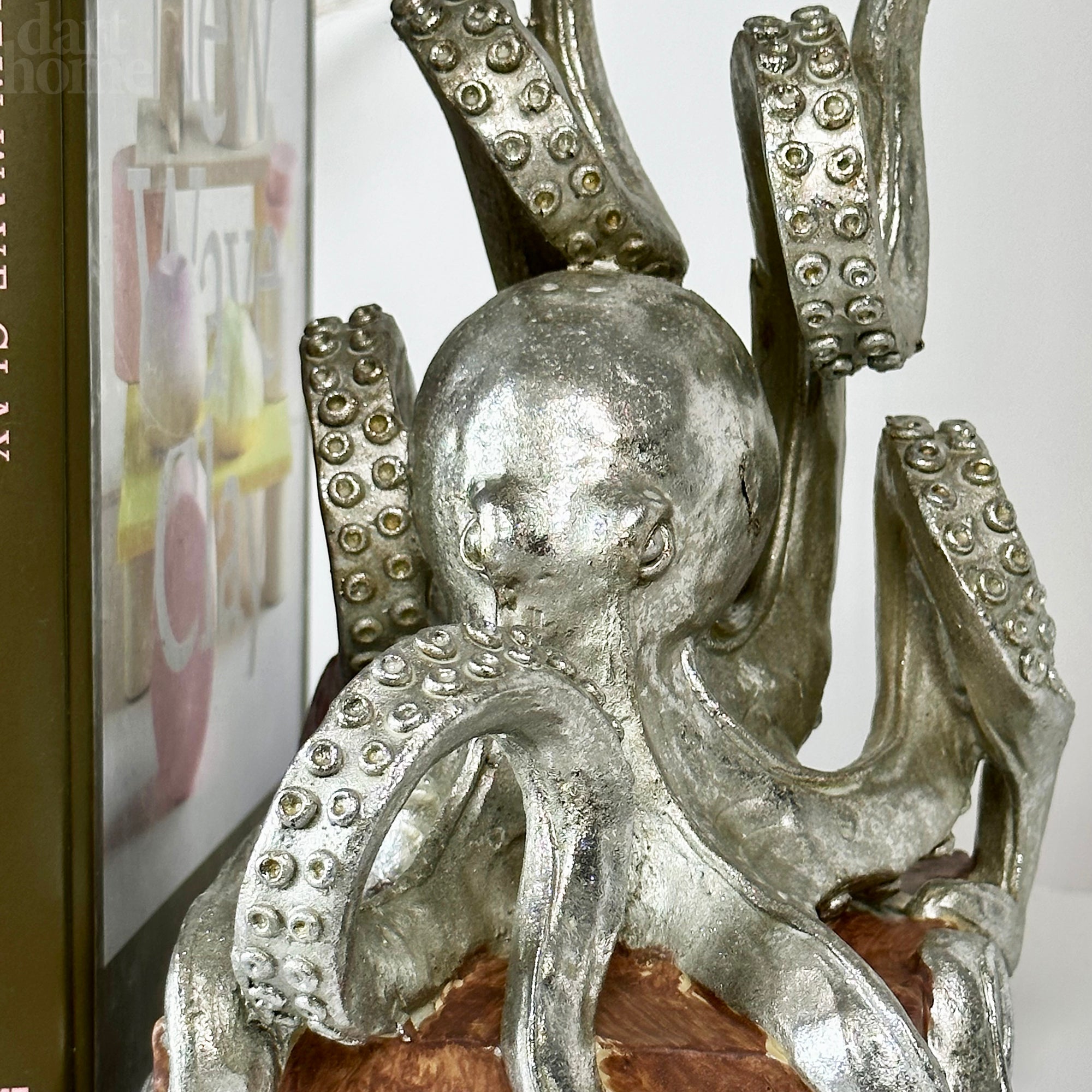 Silberne Oktopus-Buchstützen