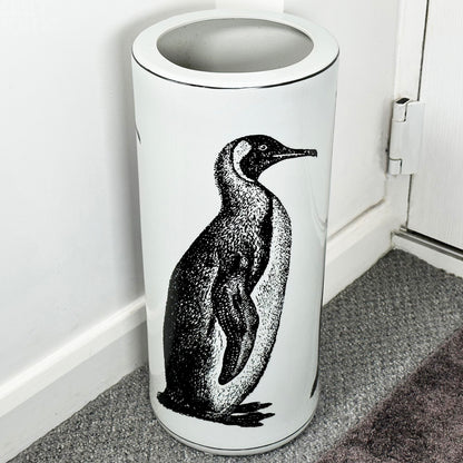 Ceramic Penguin Umbrella Stand