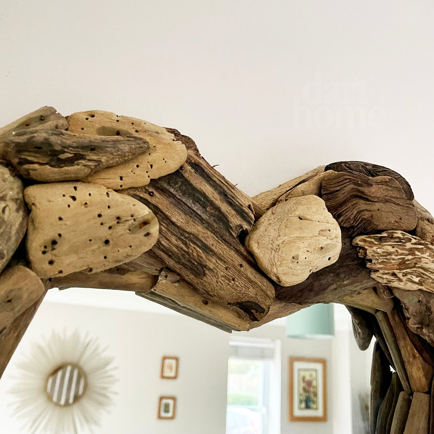 Driftwood Love Heart Wall Mirror