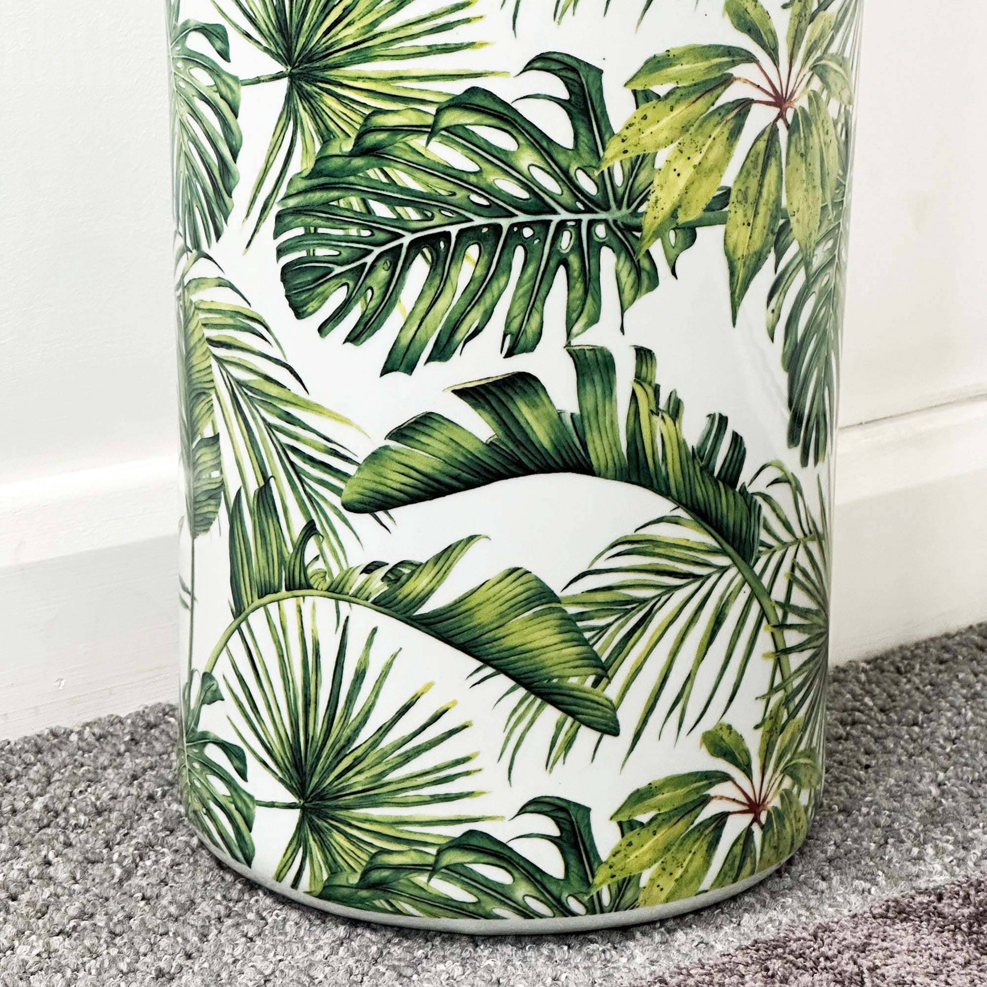 Ceramic Tropical Leaf Umbrella Stand