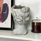 Stone Effect Goddess Head Pot Cover