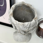Stone Effect Goddess Head Pot Cover