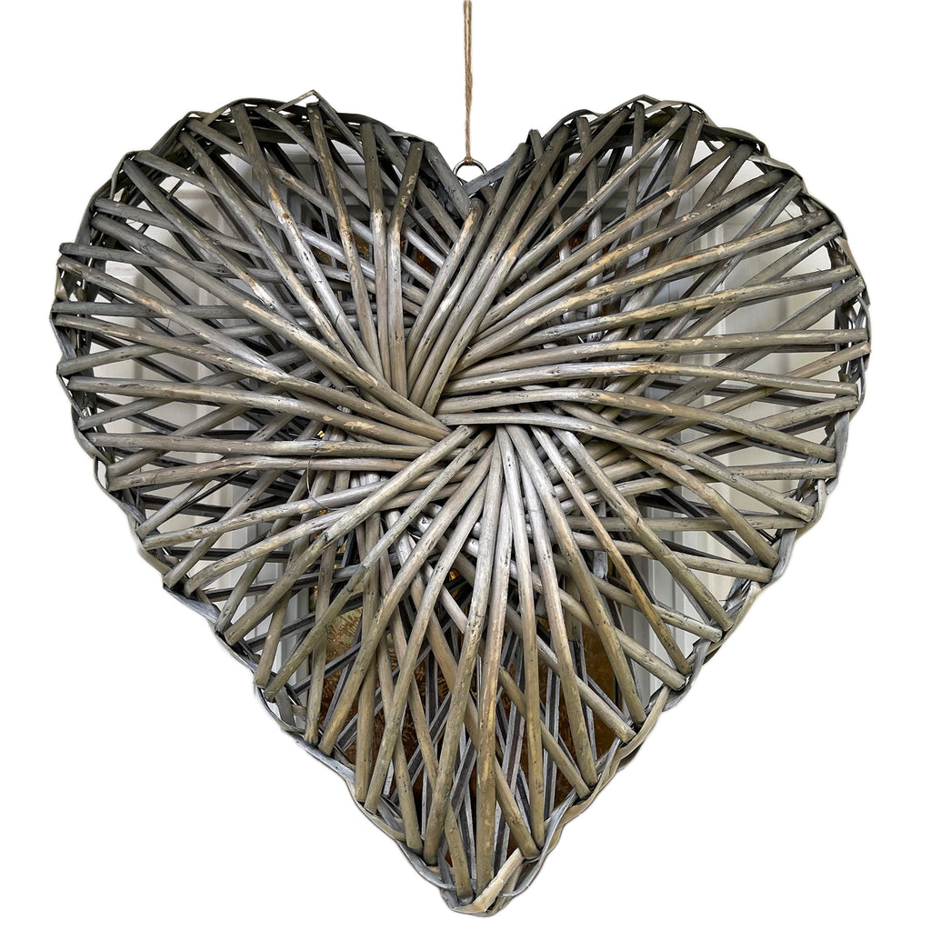 Large Wicker Heart Wall Decoration