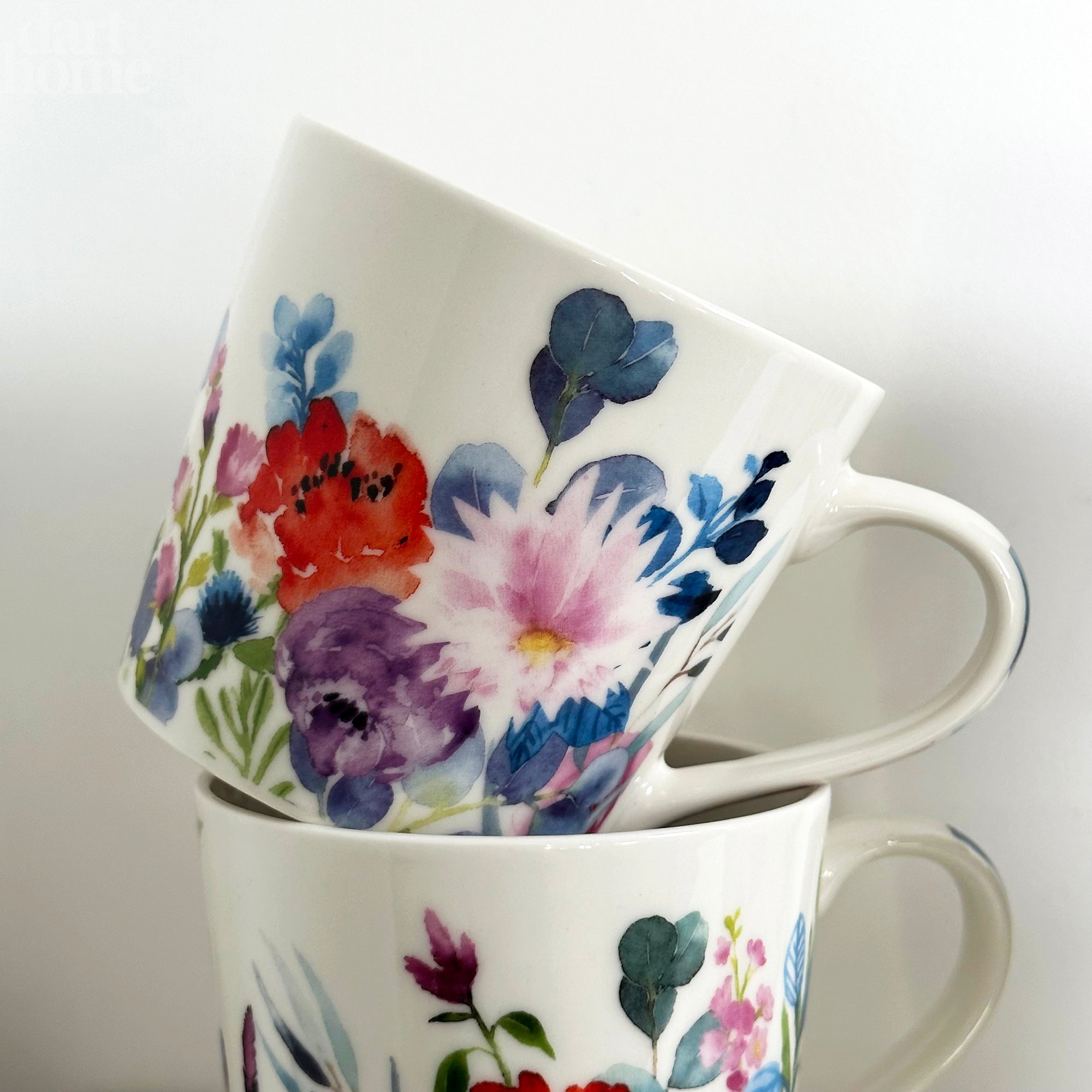 Set Of 4 Floral Meadow Mugs 400ml