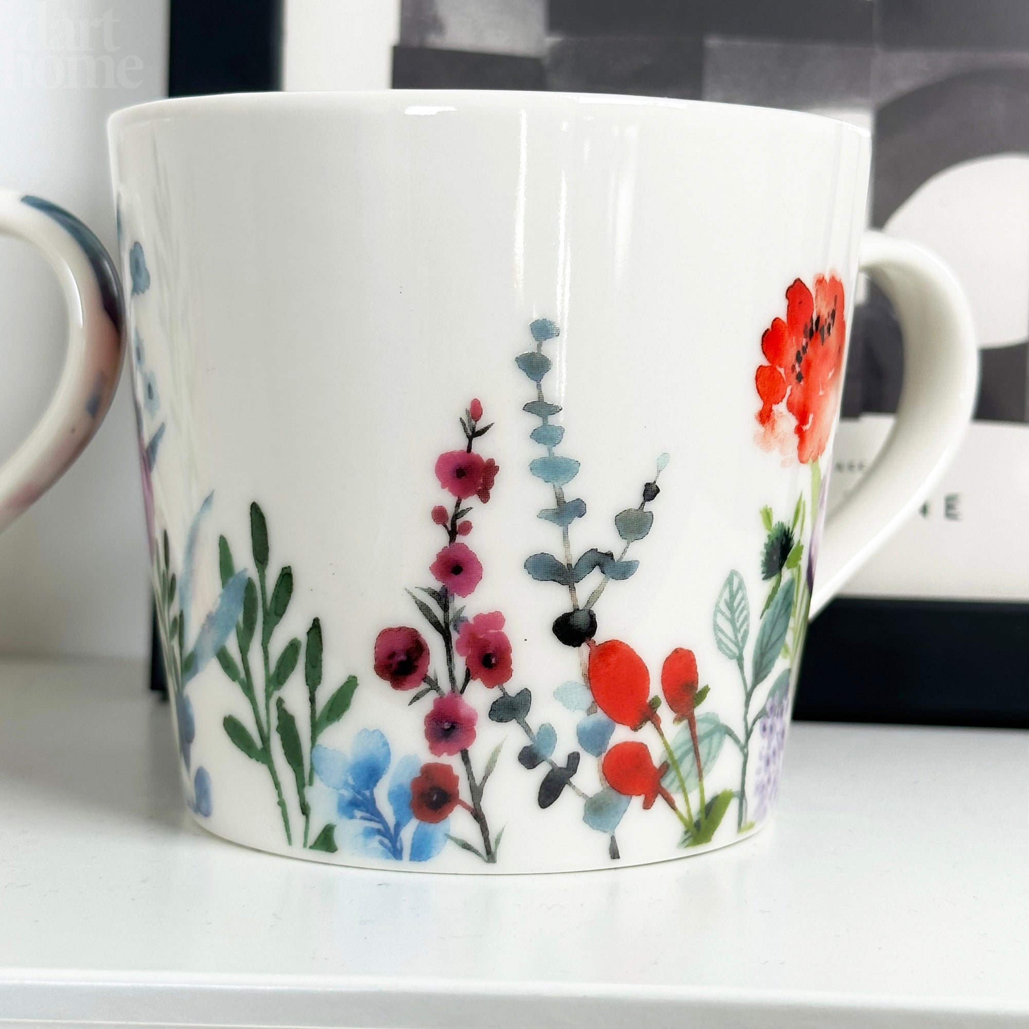 Set Of 4 Floral Meadow Mugs 400ml