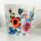 Set mit 4 Tassen mit Blumenmotiv, 400 ml