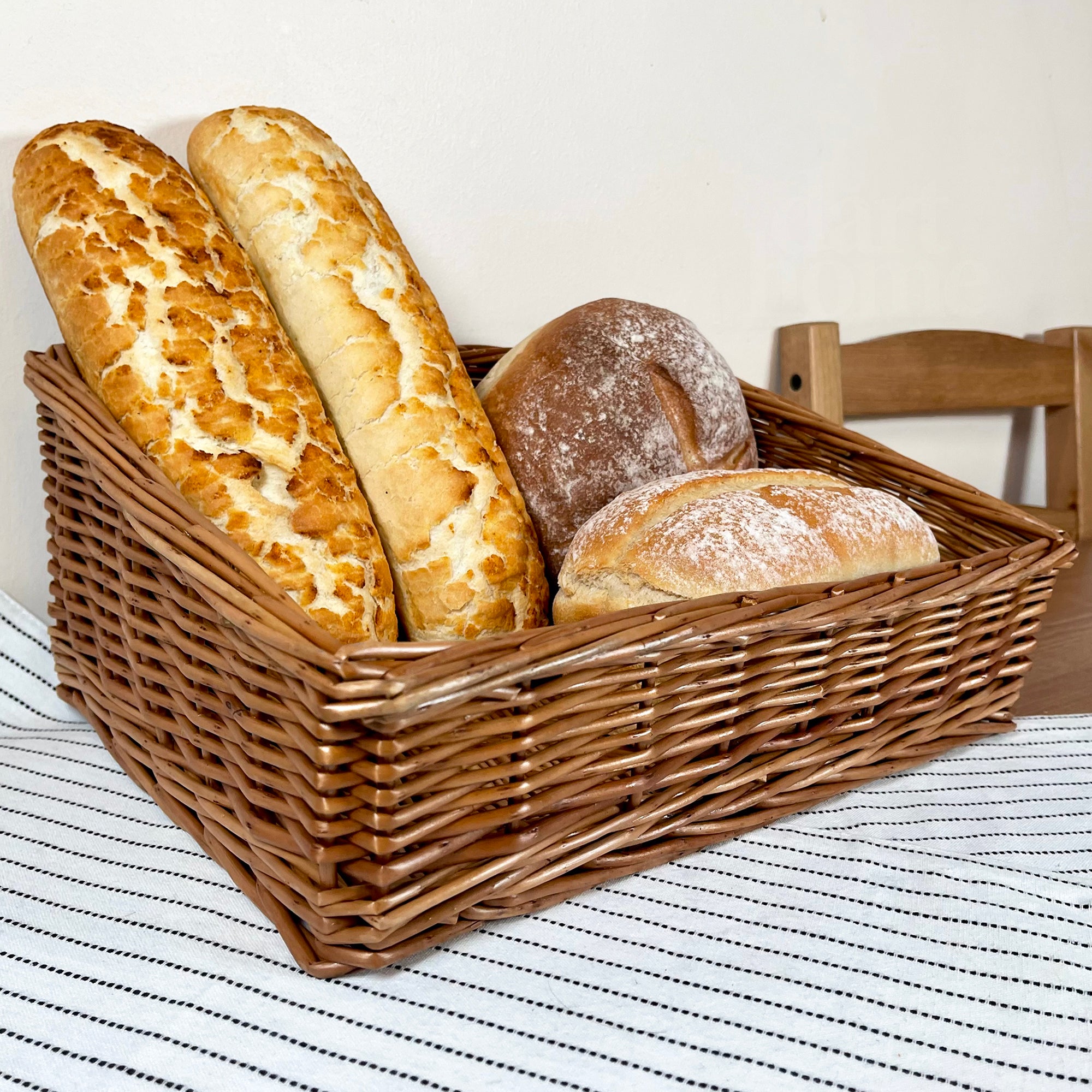 Light Steamed Wicker Bread Display Basket 36x15x25cm – Darthome Limited