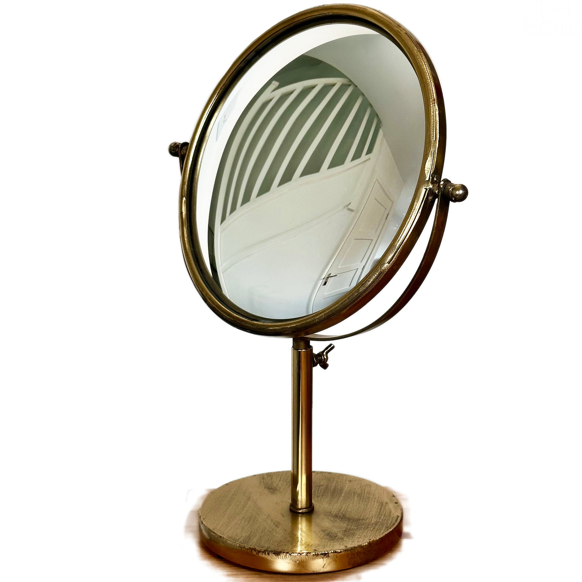 Gold Convex Adjustable Table Mirror