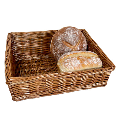 Light Steamed Wicker Bread Display Basket