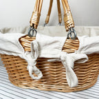 Wicker Swing Handle Shopping Basket