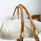 Wicker Swing Handle Shopping Basket