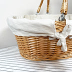 Wicker Swing Handle Shopping Basket