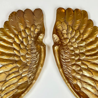 Antique Gold Hanging Angel Wings