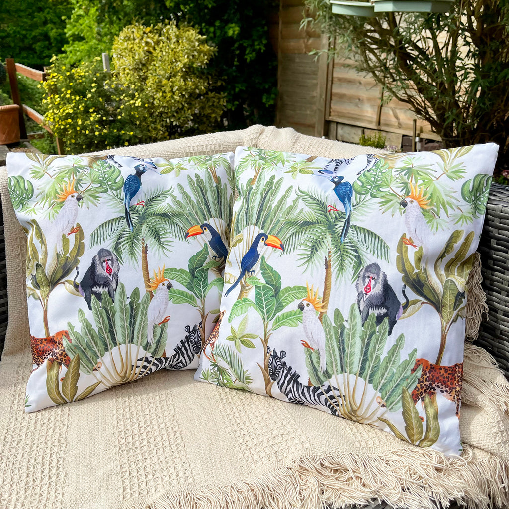 Jungle Scene Outdoor Cushion