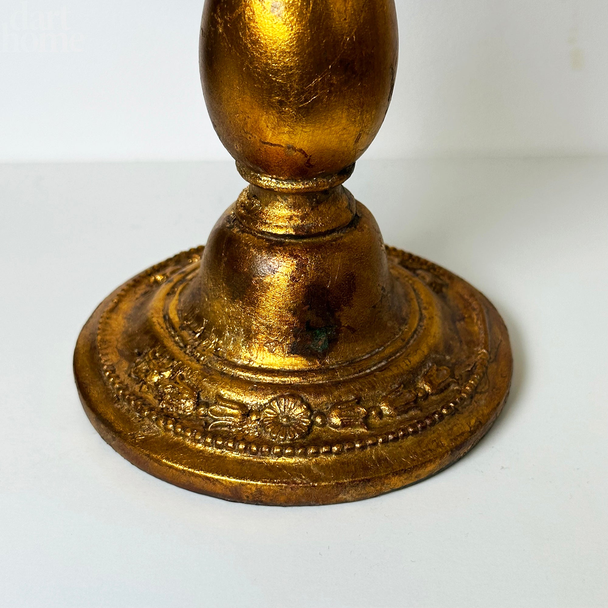 Antikgoldener Tischspiegel mit Hasenohren