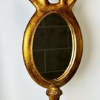 Antikgoldener Tischspiegel mit Hasenohren