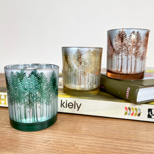 Forest Glow Tea Light Holders Set Of 3