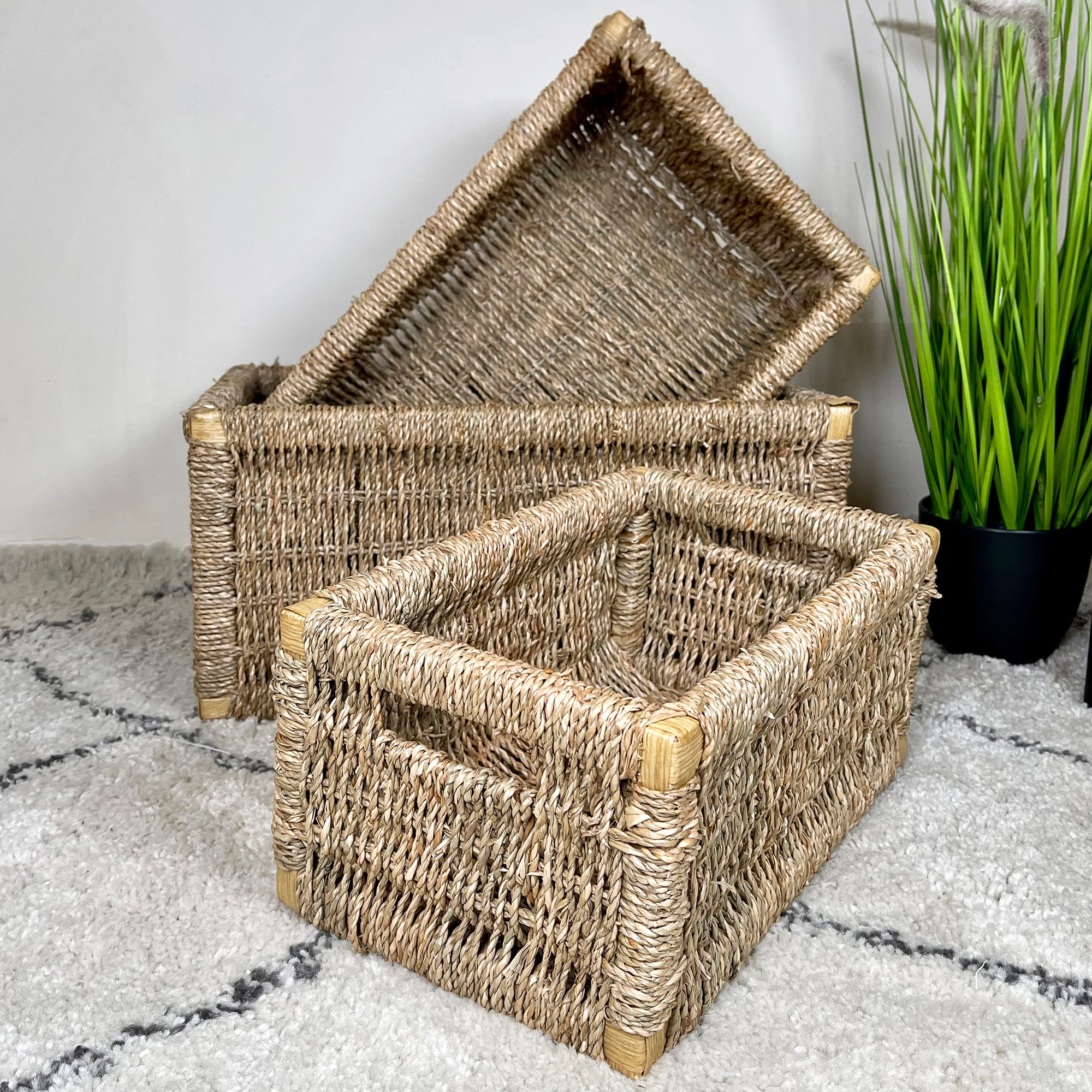 Aufbewahrungskörbe aus Seegras