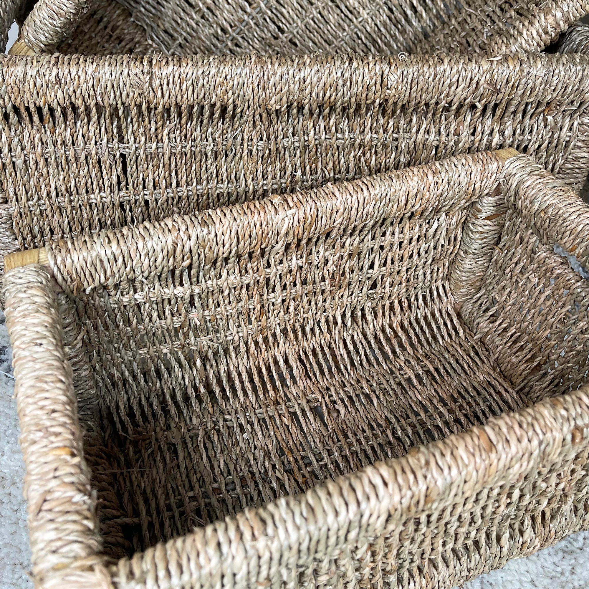 Aufbewahrungskörbe aus Seegras