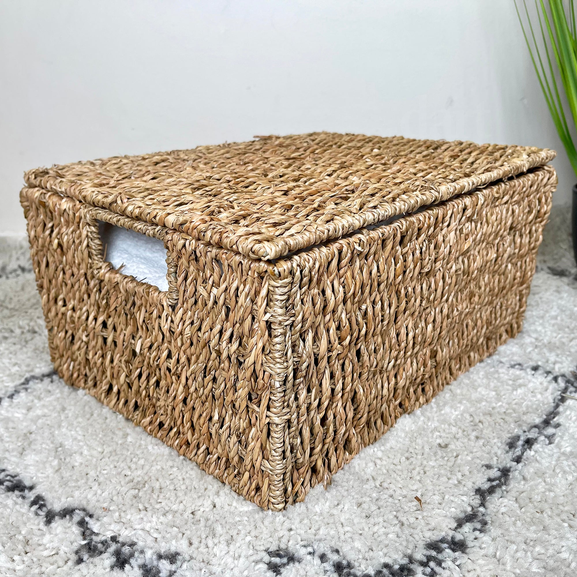 Natural Lidded Seagrass Hampers