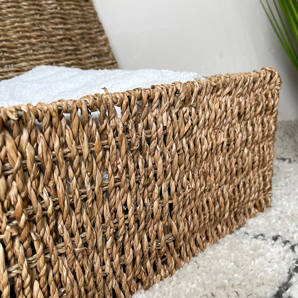 Natural Lidded Seagrass Hampers