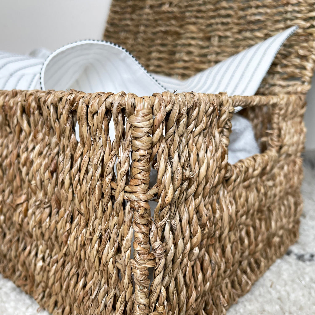 Natural Lidded Seagrass Hampers