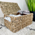 Natural Lidded Seagrass Hampers