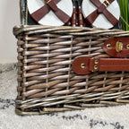 4 Person Fitted Wicker Picnic Hamper