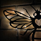 Metal Honey Bee Solar Wall Art