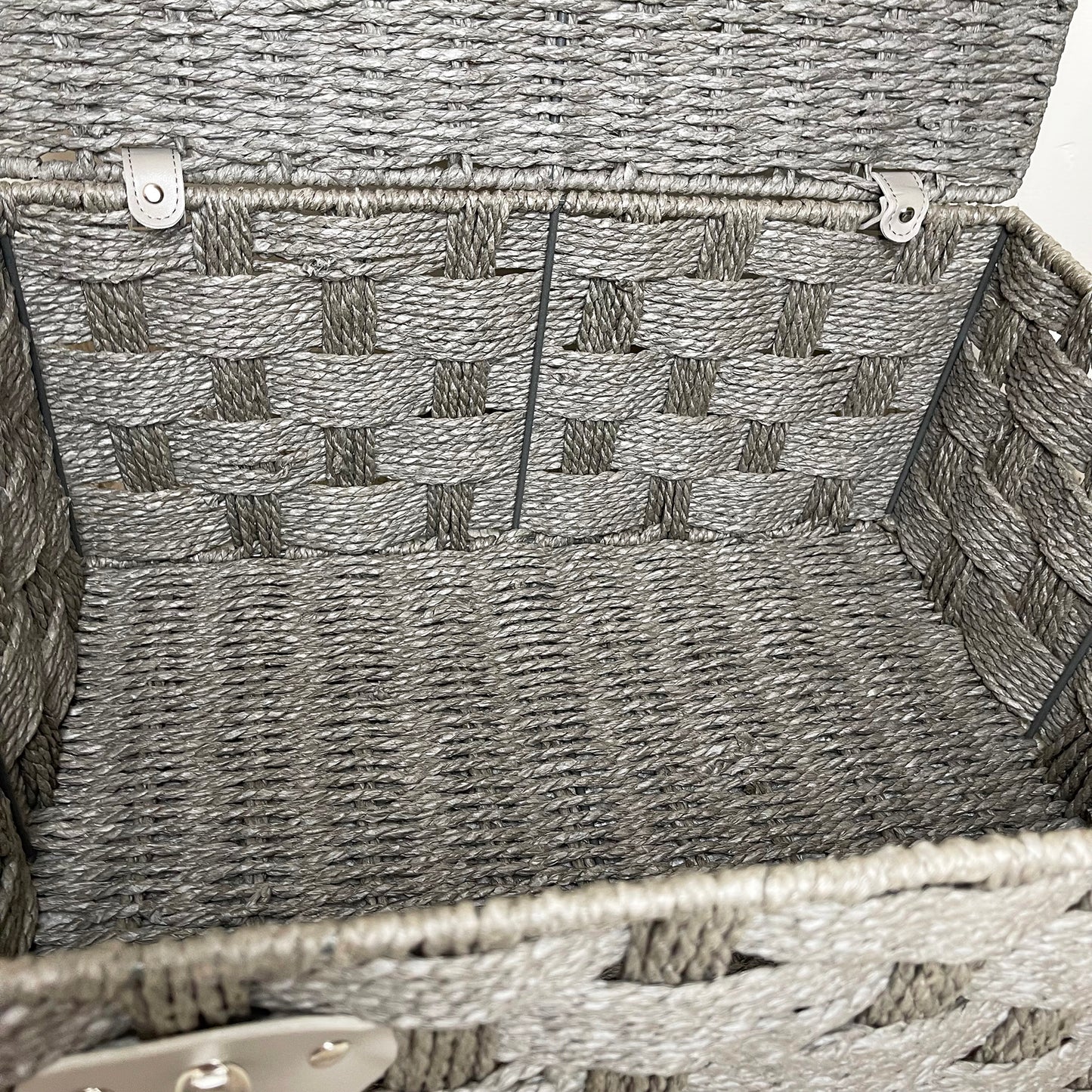 Grey Paper Rope Storage Hampers