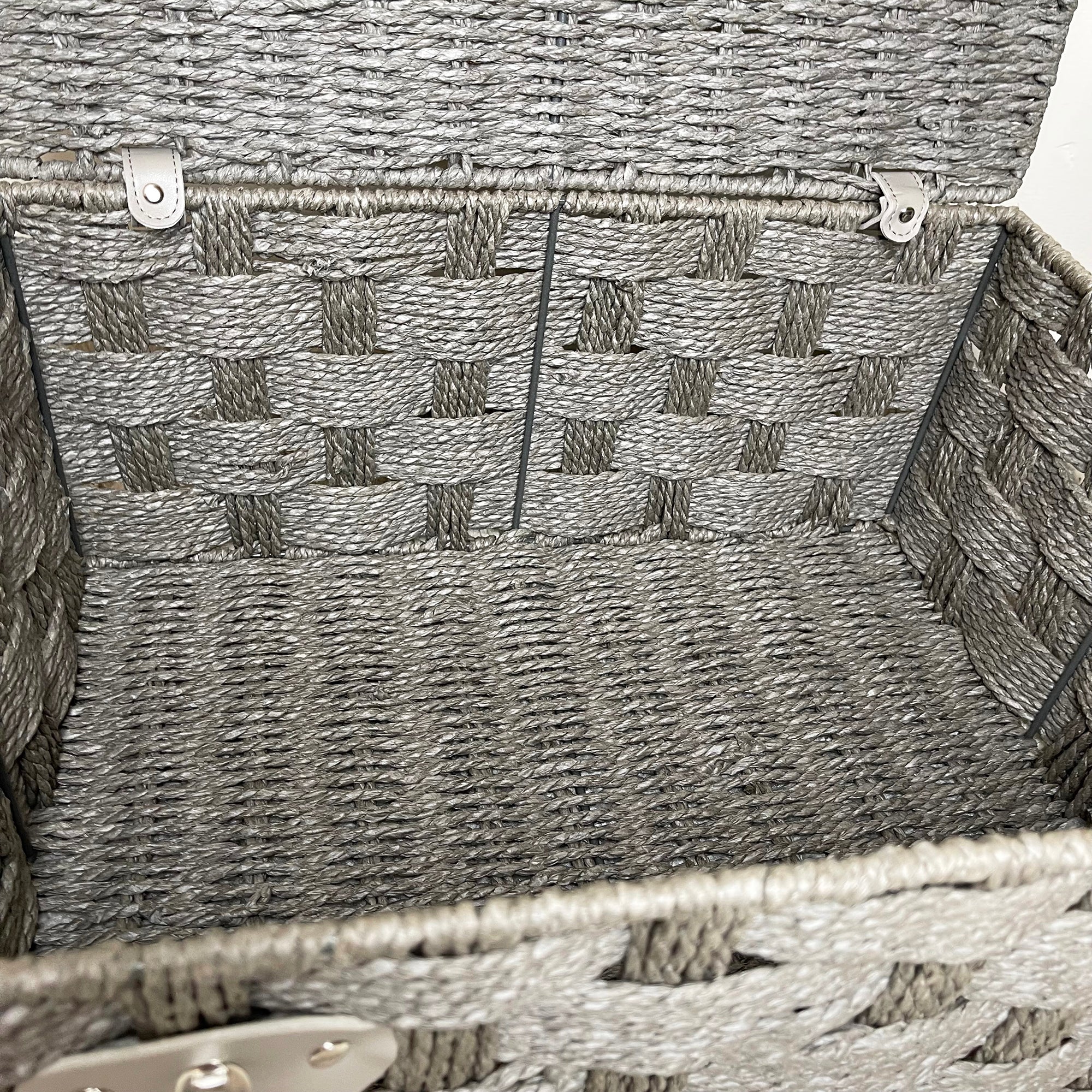 Grey Paper Rope Storage Hampers