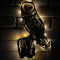 Metal Barn Owl Solar Wall Art