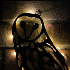 Metal Barn Owl Solar Wall Art