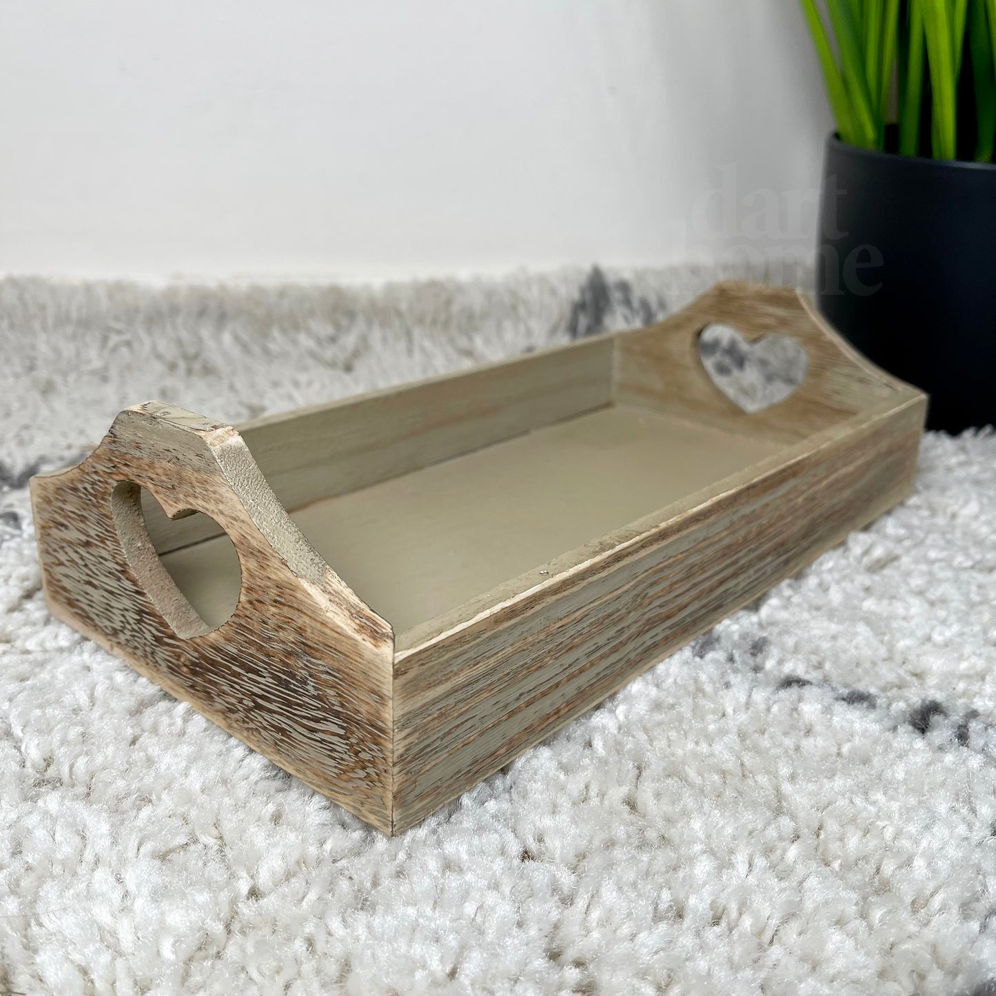 Wood Love Heart Serving Trays Set Of 2