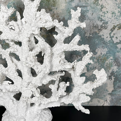 White Resin Fire Coral Sculpture