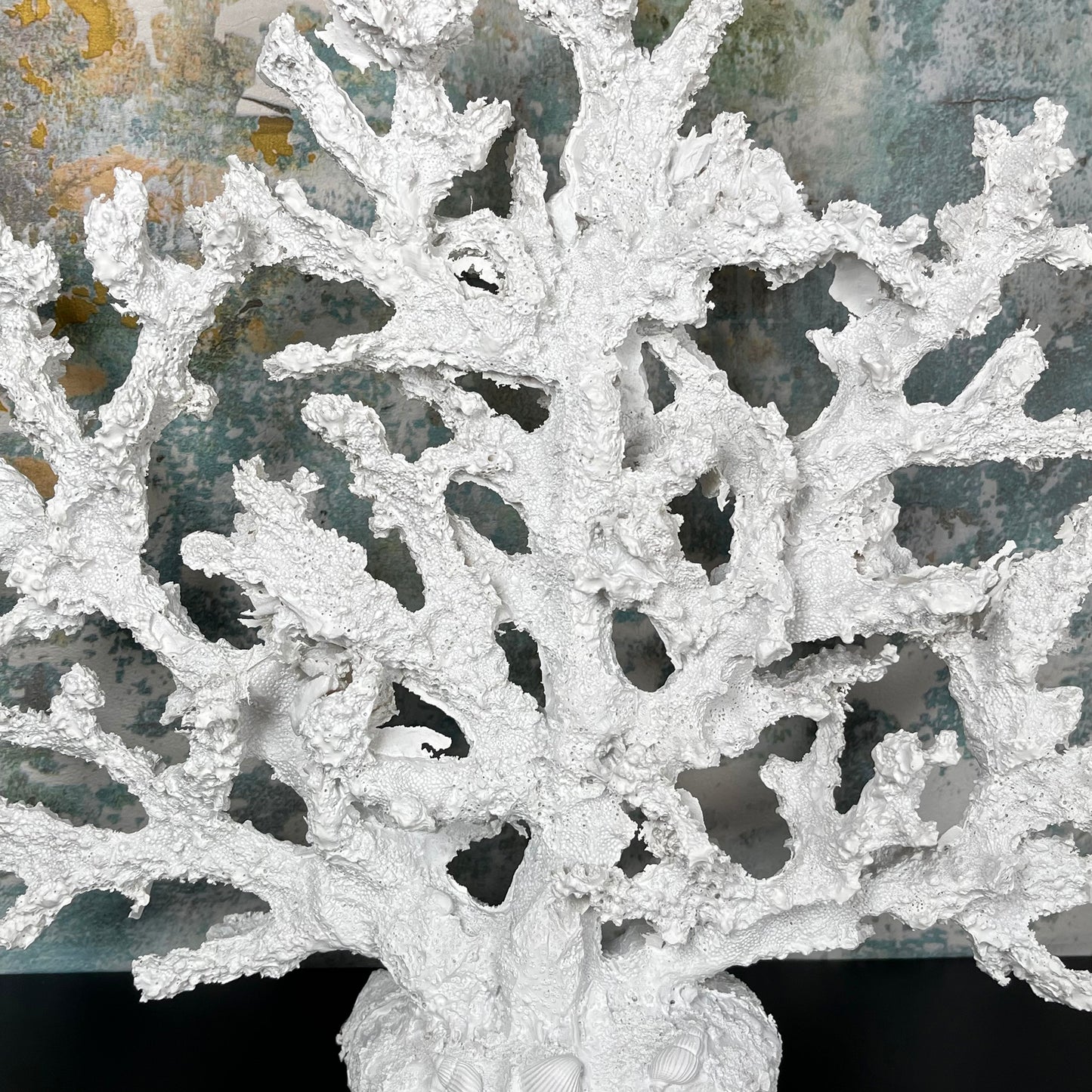 White Resin Fire Coral Sculpture