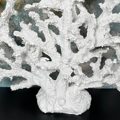 White Resin Fire Coral Sculpture