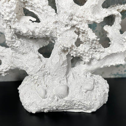 White Resin Fire Coral Sculpture